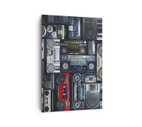 Quadro su Tela 70x100cm ricevitore radio Stampe Immagini Quadri Moderni Murale