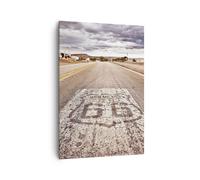 Quadro su Tela 70x100cm USA percorso 66 viaggio Stampe Immagini Quadri Murale