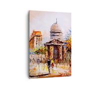 Quadro su Tela 70x100cm Vernice Architettura Eiffle torre Stampe Immagini Murale