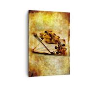 Quadro su Tela 70x100cm Violino strumento note Stampe Immagini Quadri Murale