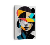 Quadro su Tela 70x100cm Viso Mente Astrazione Stampe Immagini Quadri Murale