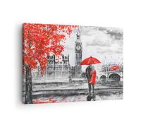 Quadro su Tela Londra l'architettura il Big Ben Stampe da Parete 70x50cm Quadri Moderni Soggiorno Camera da Letto 1 pezzo Piccoli Decorazione Murale Wall Art Canvas Grafica Immagini AA70x50-3153