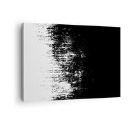 Quadro su Tela 70x50 cm Stampe da Parete Astratto Bianco e Nero - 4601