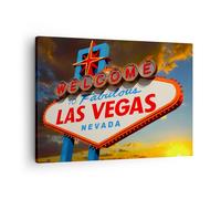 Quadro su Tela 70x50cm America destinazione las vegas Stampe Immagini Murale