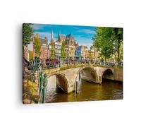 Quadro su Tela 70x50cm Amsterdam archi architettura costruzione Stampe Murale