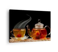 Quadro su Tela 70x50cm Asia tè sapore piatto Stampe Immagini Quadri Murale