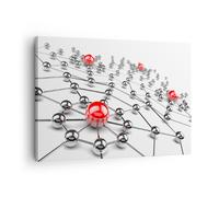 Quadro su Tela 70x50cm Astratto grafico disegno computer Stampe Immagini Murale