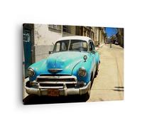 Quadro su Tela 70x50cm Auto classico cuba avana Stampe Immagini Quadri Murale
