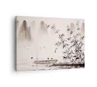 Quadro su Tela bambù nero Cina Stampe da Parete 70x50cm Quadri Moderni Soggiorno Camera da Letto Cucina 1 pezzo Piccoli Decorazione Murale Wall Art Canvas Grafica Immagini AA70x50-3116