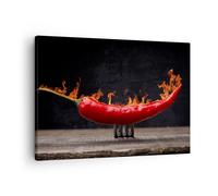 Quadro su Tela 70x50cm Chilli Paprika biologica l'agricoltura Stampe Murale