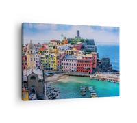 Quadro su Tela 70x50cm Colori Edifici Italia Stampe Immagini Quadri Murale