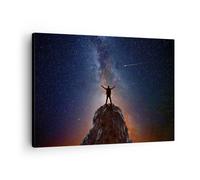 Quadro su Tela 70x50cm Cosmo scala uomo Stampe Immagini Quadri Moderni Murale