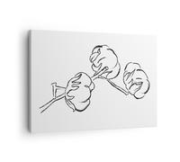 Quadro su Tela 70x50cm Cotone Minimalismo Contorno Stampe Immagini Quadri Murale