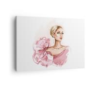 Quadro su Tela 70x50cm Donna artista moda Stampe Immagini Quadri Moderni Murale