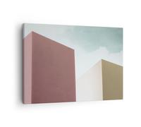 Quadro su Tela 70x50cm Edifici Architettura Tridimensionale Stampe Murale