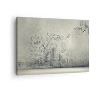 Quadro su Tela 70x50cm Graffiti carta da parati disegno casa Stampe Murale