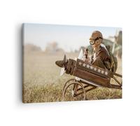 Quadro su Tela 70x50cm Infanzia aereo giocattolo Stampe Immagini Quadri Murale