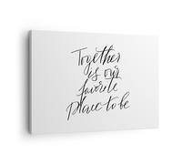 Quadro su Tela 70x50cm Insieme il nostro il posto Stampe Immagini Quadri Murale