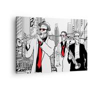 Quadro su Tela 70x50cm jazz musica musicista Stampe Immagini Quadri Murale