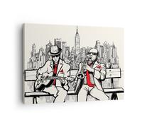 Quadro su Tela 70x50cm jazz musica musicista Stampe Immagini Quadri Murale