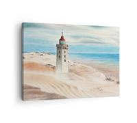 Quadro su Tela 70x50cm Lanterna mare immagine Stampe Immagini Quadri Murale