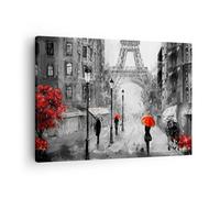 Quadro su Tela 70x50cm Parigi città casa Stampe Immagini Quadri Moderni Murale