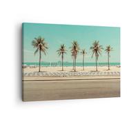 Quadro su Tela 70x50cm Spiaggia Palme Rio De Janeiro Stampe Immagini Murale