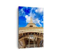 Quadro su Tela 80x120cm Architettura Parigi città eiffel Stampe Immagini Murale
