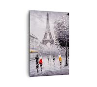 Quadro su Tela 80x120cm Architettura Parigi Eiffle francia Stampe Murale