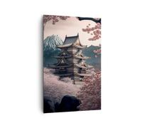 Quadro su Tela 80x120cm Asia Giappone Ciliegia Giapponese Stampe Immagini Murale