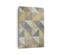 Quadro su Tela 80x120cm Astrazione Geometrica Triangoli Stampe Immagini Murale