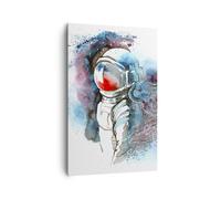 Quadro su Tela 80x120cm Astronauta universo astronomia esploratore Stampe Murale