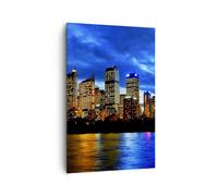 Quadro su Tela 80x120cm Australia notte città grattacieli Stampe Immagini Murale