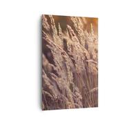 Quadro su Tela 80x120cm Boho Spighe Di Grano Campo Stampe Immagini Quadri Murale