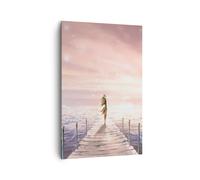 Quadro su Tela 80x120cm Bridge Donna Le Stelle Stampe Immagini Quadri Murale
