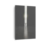 Quadro su Tela 80x120cm Cancello Uomo Luce Stampe Immagini Quadri Moderni Murale
