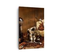 Quadro su Tela 80x120cm Chicchi di caffè caffè tostato tazza Stampe Murale