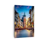 Quadro su Tela 80x120cm Cracovia Chiesa Mariacki Stampe Immagini Quadri Murale