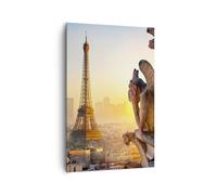 Quadro su Tela 80x120cm Doccioni Torre Eiffel Stampe Immagini Quadri Murale