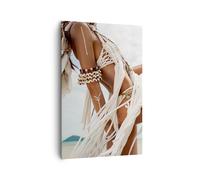 Quadro su Tela 80x120cm Donna Libertà Esotismo Stampe Immagini Quadri Murale