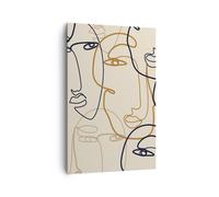 ARTTOR Quadri Moderni su Tela 80x120 cm Verticale Astratto Persone - 5109