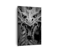 Quadro su Tela 80x120cm Drago Creatura Bilance Stampe Immagini Quadri Murale