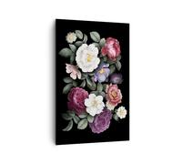 Quadro su Tela 80x120cm Fiori Bouquet Composizione Stampe Immagini Quadri Murale