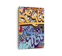 Quadro su Tela 80x120cm graffiti moderno Stampe Immagini Quadri Moderni Murale