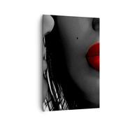 Quadro su Tela 80x120cm Le labbra rosse Stampe