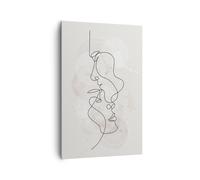 Quadro su Tela 80x120cm Linea singola uomo donna Stampe Immagini Quadri Murale