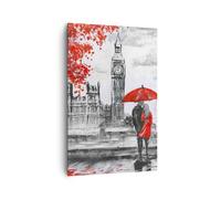 Quadro su Tela 80x120cm Londra l'architettura il Big Ben Stampe Immagini Murale