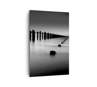 Quadro su Tela 80x120cm Mare riva oceano orizzonte Stampe Immagini Quadri Murale