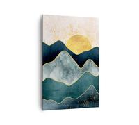 Quadro su Tela 80x120cm Oriente Il Sole La Geometria Stampe Immagini Murale