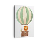 Quadro su Tela 80x120cm Palloncino Leone Bambini Stampe Immagini Quadri Murale